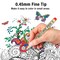12 Colors 05 Micro Fineliner Drawing Art Pens, Waterproof Archival Ink Pens, 0.45mm Multiliner Fine Liner Pens for Illustration Technical Sketching Manga Scrapbooking Journaling Zentangle